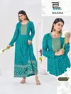 Waniya Blue Hills Rayon Foil Printed Anarkali Concept Kurti Collection